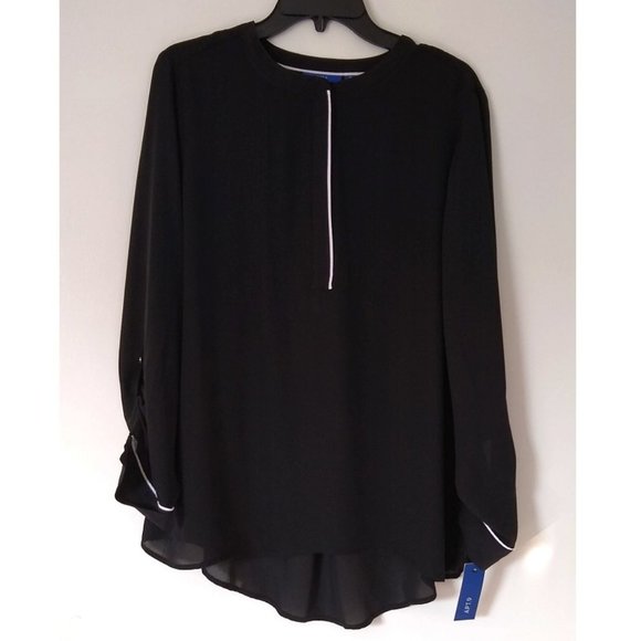 Apt. 9 Tops - Women's Apt. 9 Zipper accent black Tunic size XL